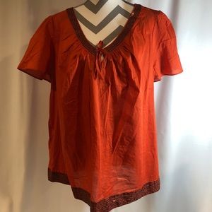 Like New Venezia Rust Cotton Top Size 22/24
